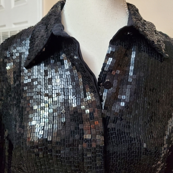 Cheetah B Sherri Bloom Peter Noviello Vintage Evening Blouse Size S - Picture 3 of 9